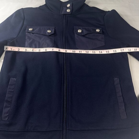 LRL Lauren Jacket Womens Active Ralph Lauren Full Zip Pockets Athletic Navy Blue - Picture 6 of 16